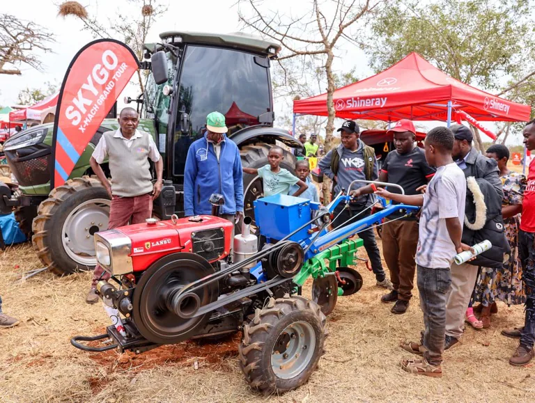 Tractors and power tillers on demonstration