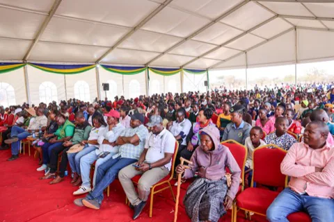 Farmers at the main show arena