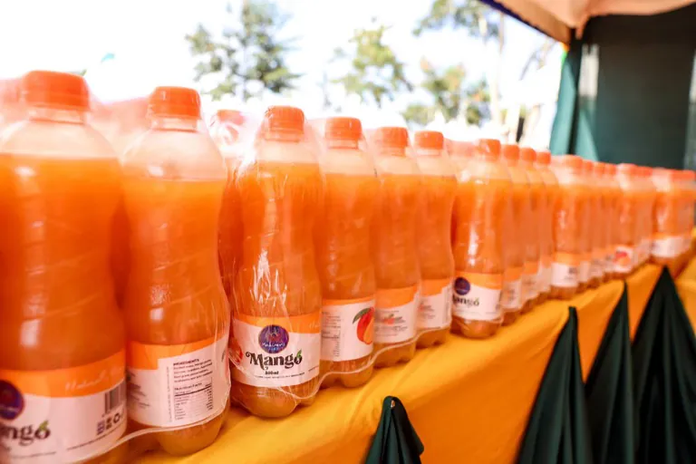 Mango juice bottled by a Makueni processor