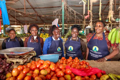 Traders at a Makueni county market